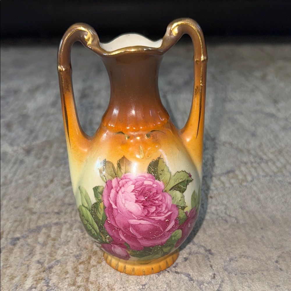 Vintage Floral Ceramic Vase preloved